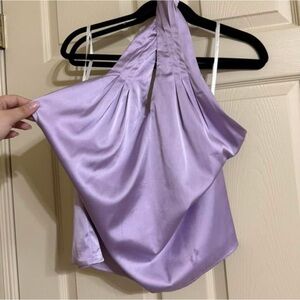 Purple silk revolve top